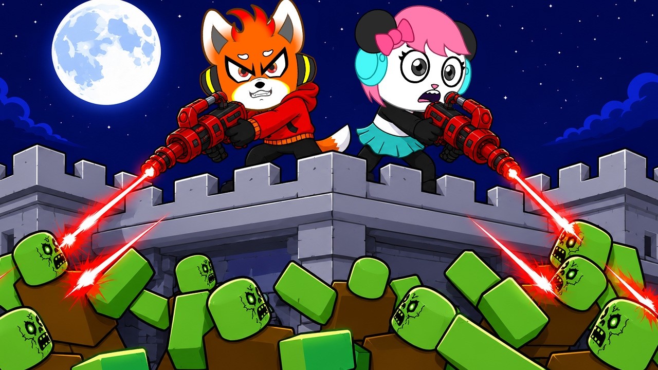 nanacoco Rex & Coco Panda Survived INSANE Zombie Waves in Roblox! - YouTube