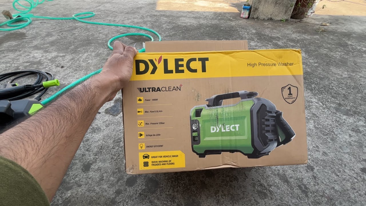 DYLECT High Pressure Car Washer Pump   Unboxing & Demo  1800W Powerful Cleaning