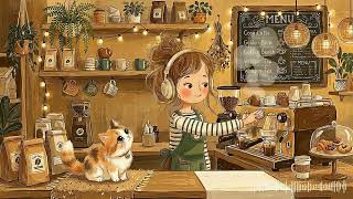 Cozy Fall Coffee Shop Ambience 🍂 Relaxing Jazz Music for Work &amp; Study