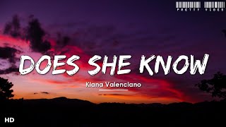 Kiana Valenciano - Does She Know (Lyrics) 'Say hello to the girl you can't let go'