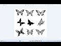Mariposas, Flores y Hojas pack 1 con 242 vectores