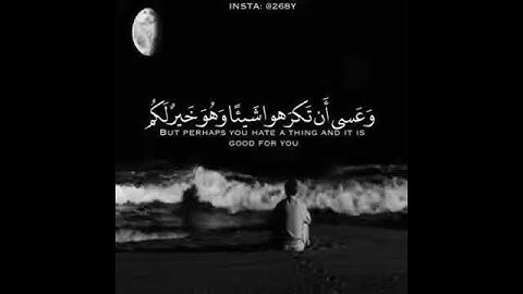 "وَعَسَىٰ أَن تَكْرَهُوا شَيْئًا وَهُوَ خَيْرٌ لَّكُمْ .." -سورة البقرة- ماهر المعيقلي