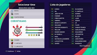 Corinthians 100% atualizado PES 2021 Corinthians 100% atualizado PES 2021