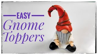 fondant gnome toppers/christmas cake decorating ideas/atumn fondant tooper