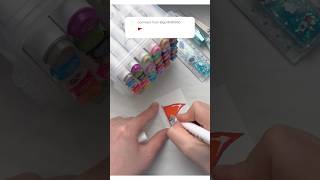 making a triangular flag sticker🚩 #art #diy #craft #creative #drawing #coloring #satisfying