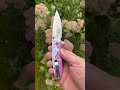 Donut Folding Pocket Knife 7.75 inches Stainless Steel Blade Liner Lock pink Handle And Clip