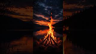Escape Into Nature | Campfire Ambience 🔥 #campfire  #ambience  #nature  #relaxing