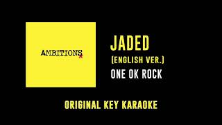 Jaded - ONE OK ROCK | カラオケ | Ambitions | Karaoke Instrumental with Lyrics Resimi