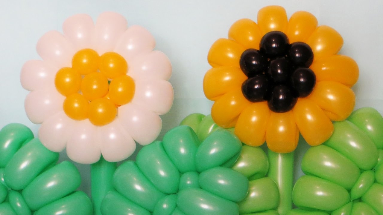 Ромашка Подсолнух из шаров / Daisy Sunflower of balloons (Subtitles)