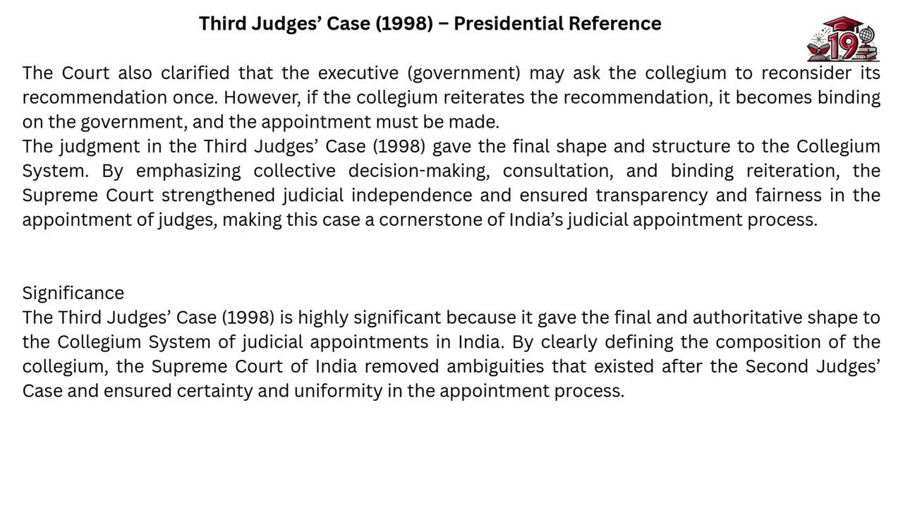 Third Judges’ Case 1998 – Presidential Reference