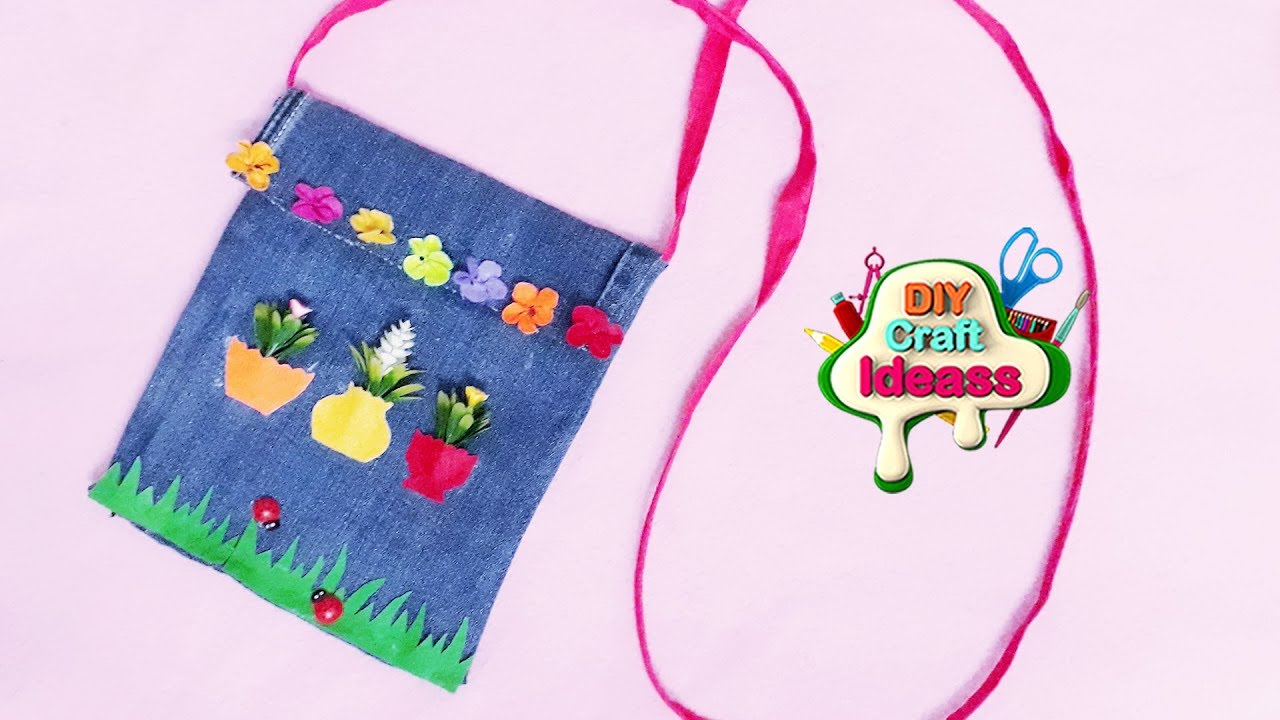 Recycle old jeans into a Best Sling Bags | diy Craft Ideas - DIY: No
