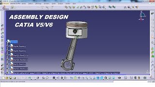 CATIA V5 Tutorial #23 -Assembly Design- PISTON
