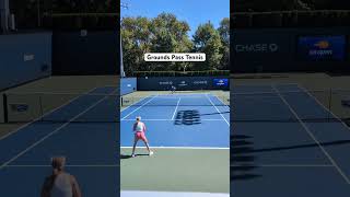 Danielle Collins Dictating Play Clean Forehand Winner Us Open 2025