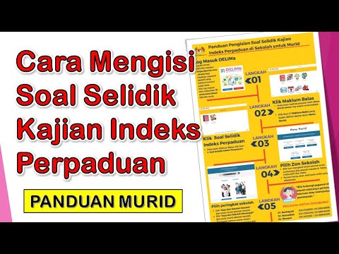 Video: Cara Mengisi Soal Selidik Untuk Kanak-kanak