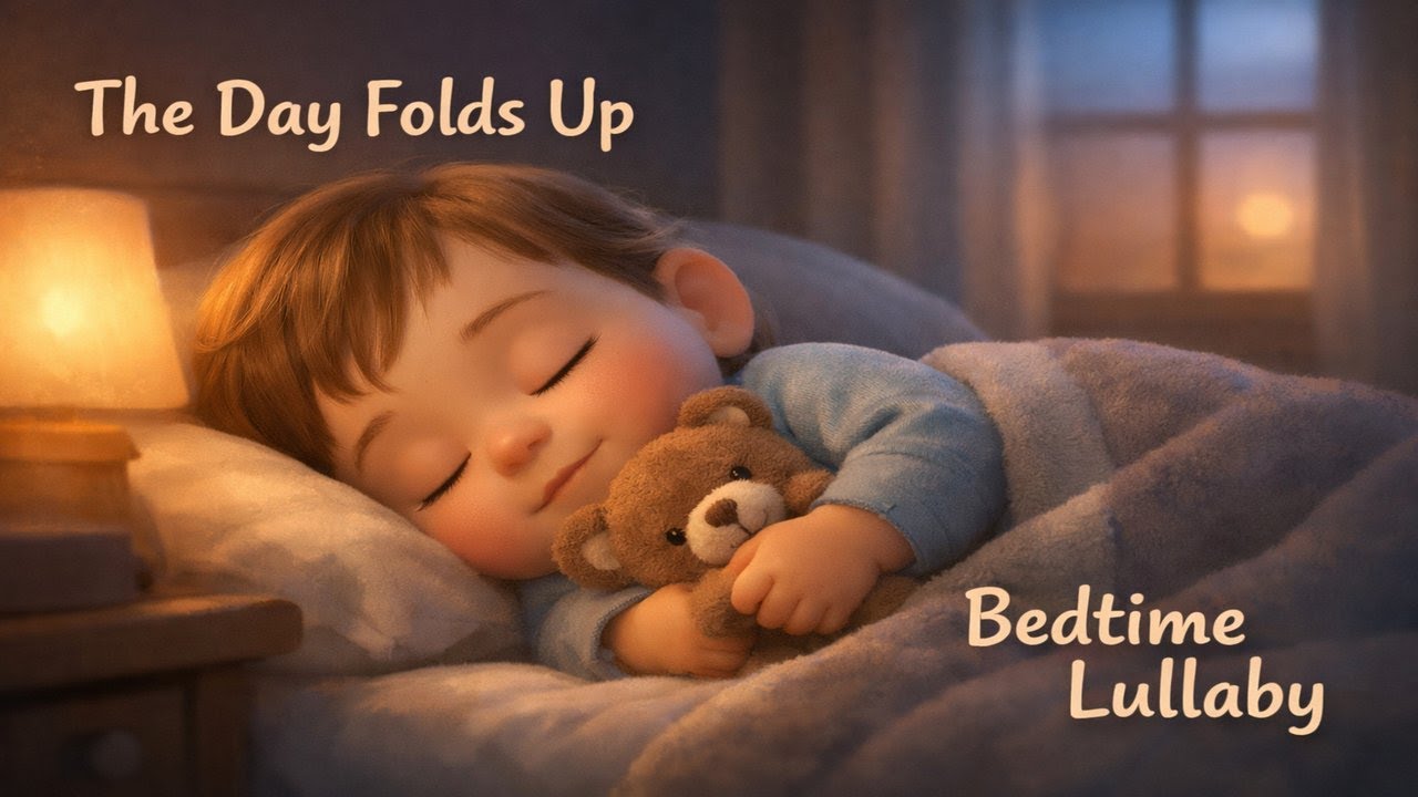 The Day Folds Up 🌙 | Gentle Bedtime Lullaby for Babies | Educational Family Content