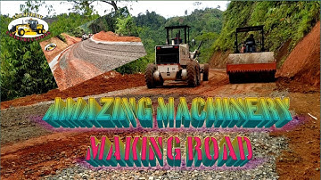 Amazing Machinery Making Road Operation Motor Grader & Vibro Roller