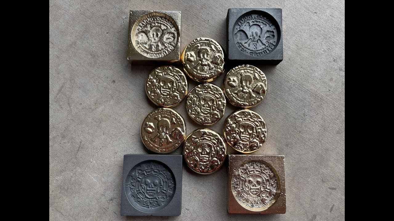 Sand Casting Graphite Molds from ArtByAdrock in Aluminum Bronze - Monkey  Island & Pirate Coin Molds 