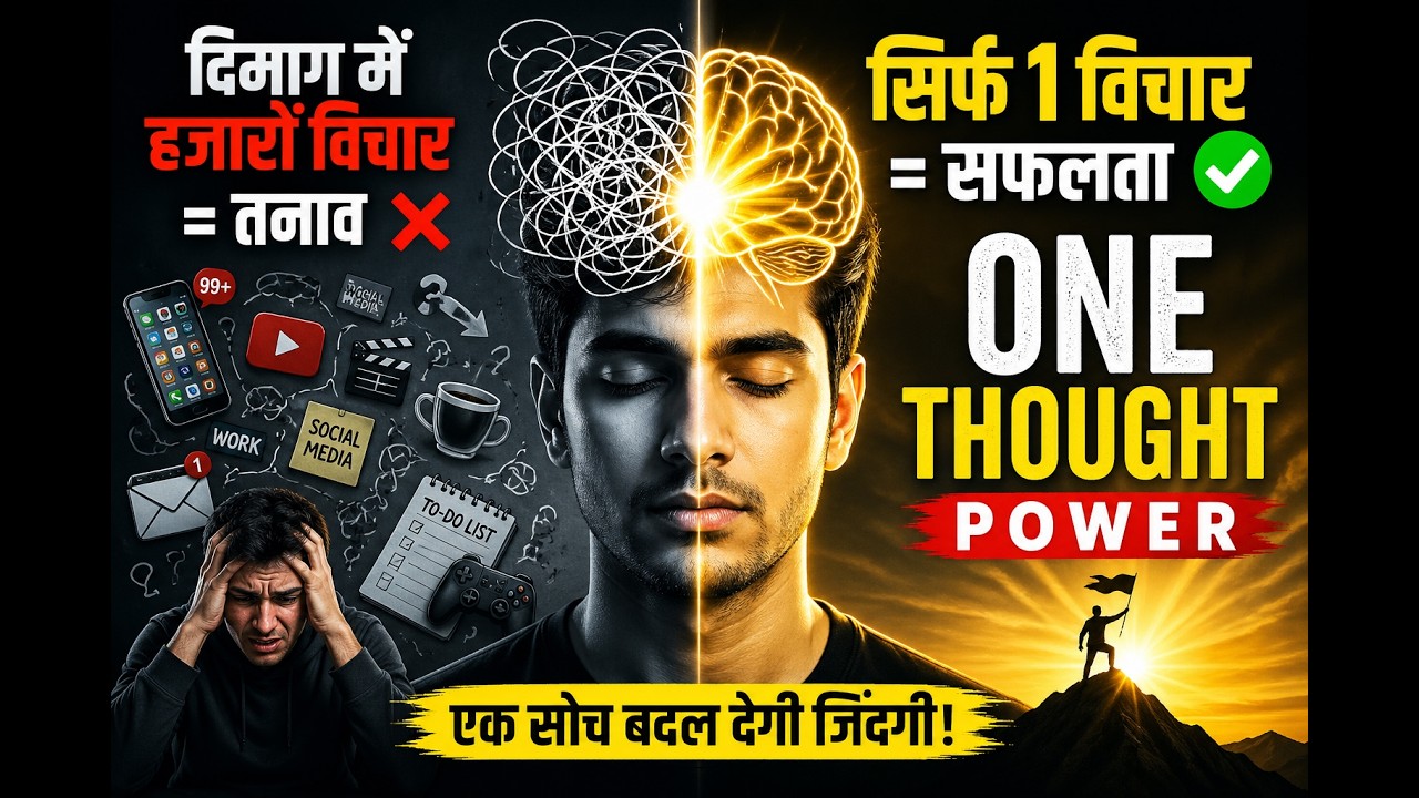 एक विचार की ताकत: सफलता का असली राज! One Thought Mindset: Success ka ...