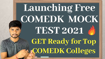 COMEDK 2021 Preparation - Launching COMEDK Free Mock Test 2021 #COMEDK