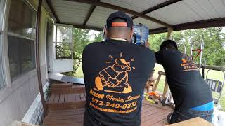 Unloading & Moving a 1,200lbs Gun Safe into a Mobile Home