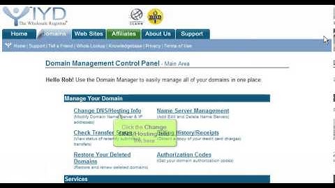 Updating DNS at ItsYourDomain.com