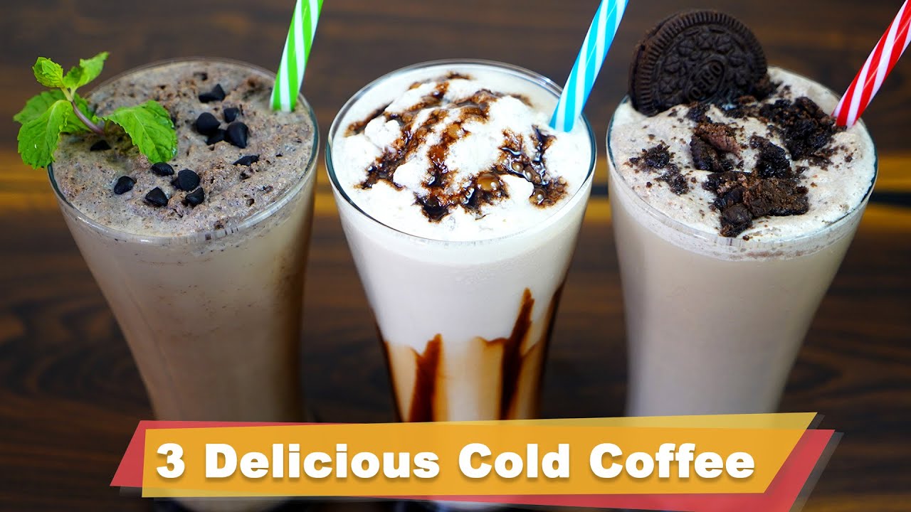 3 Delicious Cold Coffee Recipes | 3 मिनट में 3 तरह की कोल्ड कॉफ़ी | How to make Cold Coffee | Taste Unfold