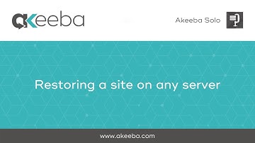 Restoring a site on any server