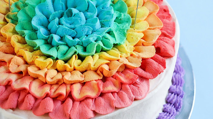 Honeycomb ice cream cake - Rainbow Ruffle tutorial