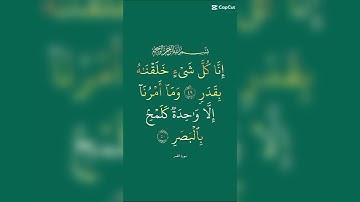 سورة القمر,,,   ،( الآية 49) صوة الشيخ عبد الباسط عبد الصمد إن كل شيء خلقناه بقدر # القرآن الكريم