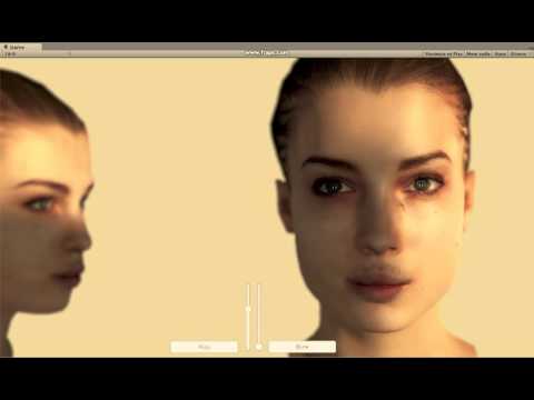 Creating interaction from 3D scans in Unity using morphs & texture blending