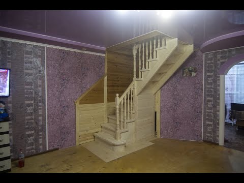 Лестницы в деревянном доме на второй этаж своими руками фото