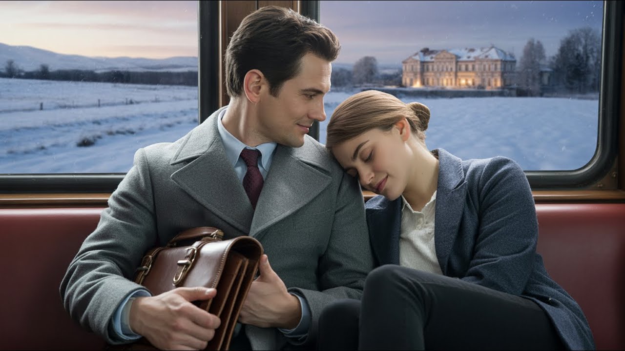 Fată săracă adoarme în trenul București–Brașov pe umărul unui străin — și se trezește în conacul lui