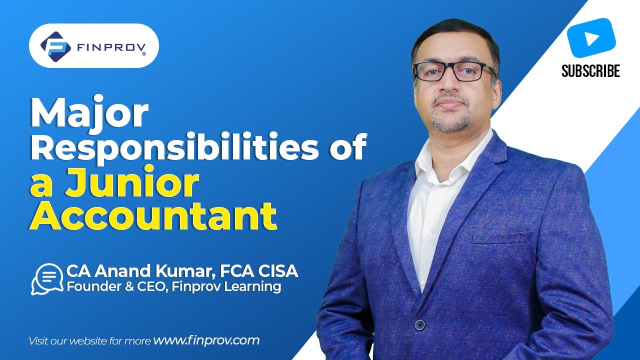 Jr. Accountant Role Major Responsibilities of a Junior Accountant | Job oriented courses in ...