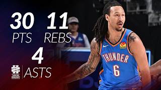 Jaylin Williams 30 Pts 11 Rebs 4 Asts Vs Pistons 2526 Season