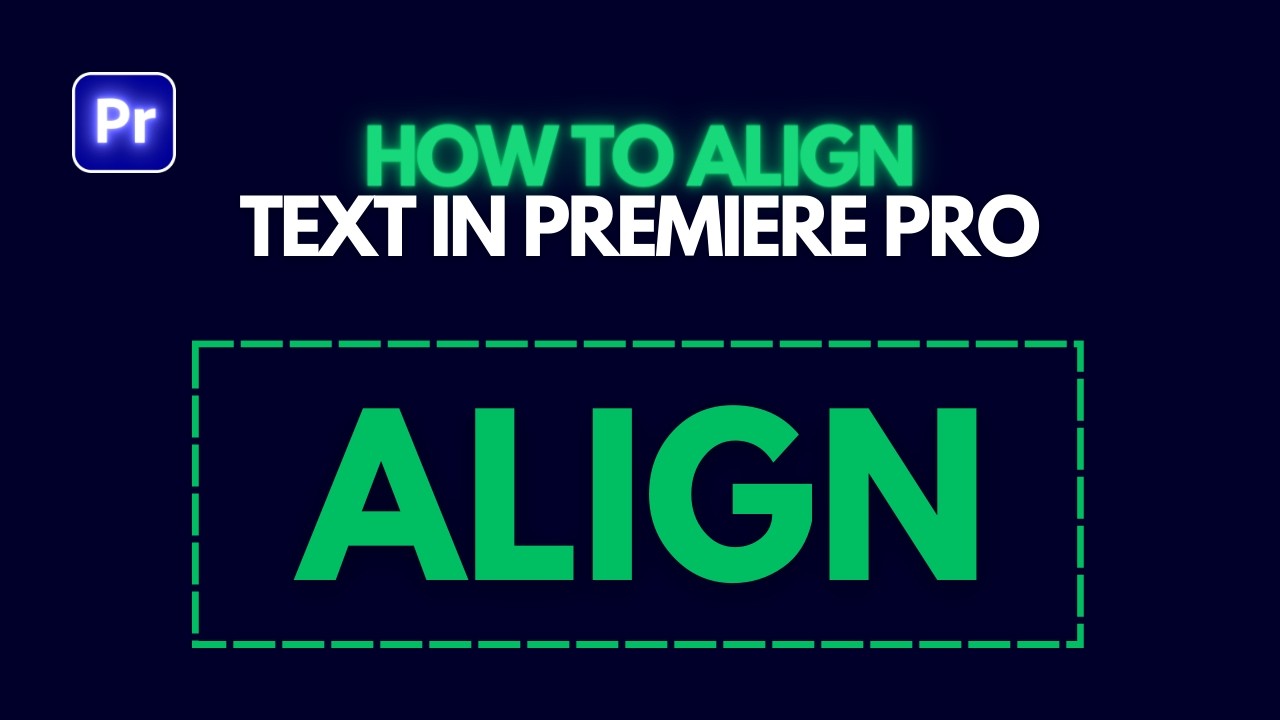 Align Text in Premiere Pro || Align and Transform Premiere Pro - YouTube