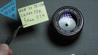 How to DE click Canon FDn 50mm 1:1.4