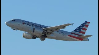 American Airlines Airbus A319-112 [N760US] takeoff from PHX