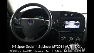 Saab 9-3 Sport Sedan 1.8t Linear MY2011 AUT|1-EIG|LEDER|XENON|AFL