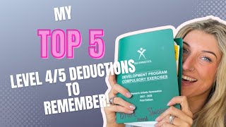 What Deductions To Remember? Level 4/5 gymnastics