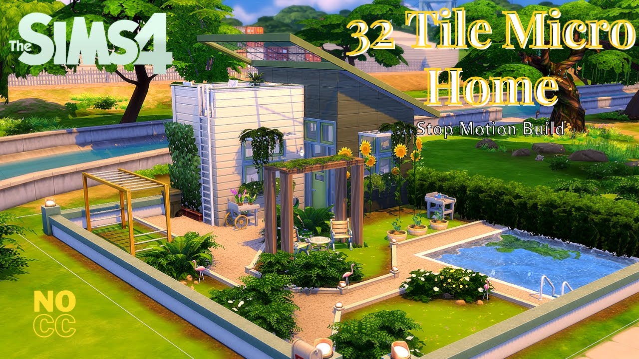 Perfect Micro Home | STOP MOTION | The Sims 4 | 32 TILES | No CC | BASE GAME + TINY LIVING |
