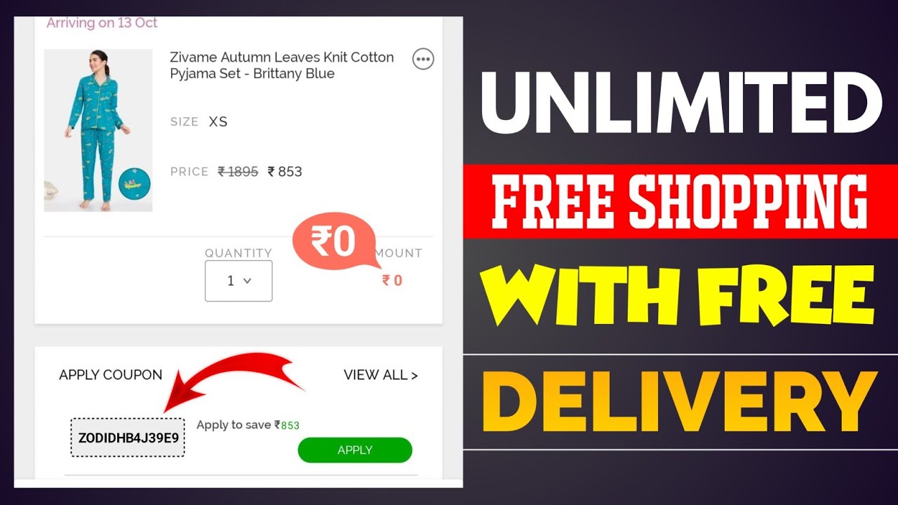 Free SHOPPING OFFER Flipkart Free Shopping Zivame Free Shopping Zivame Coupon Code