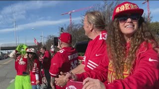49ers fans lines roads to send team off to Philly for NFC Championship game