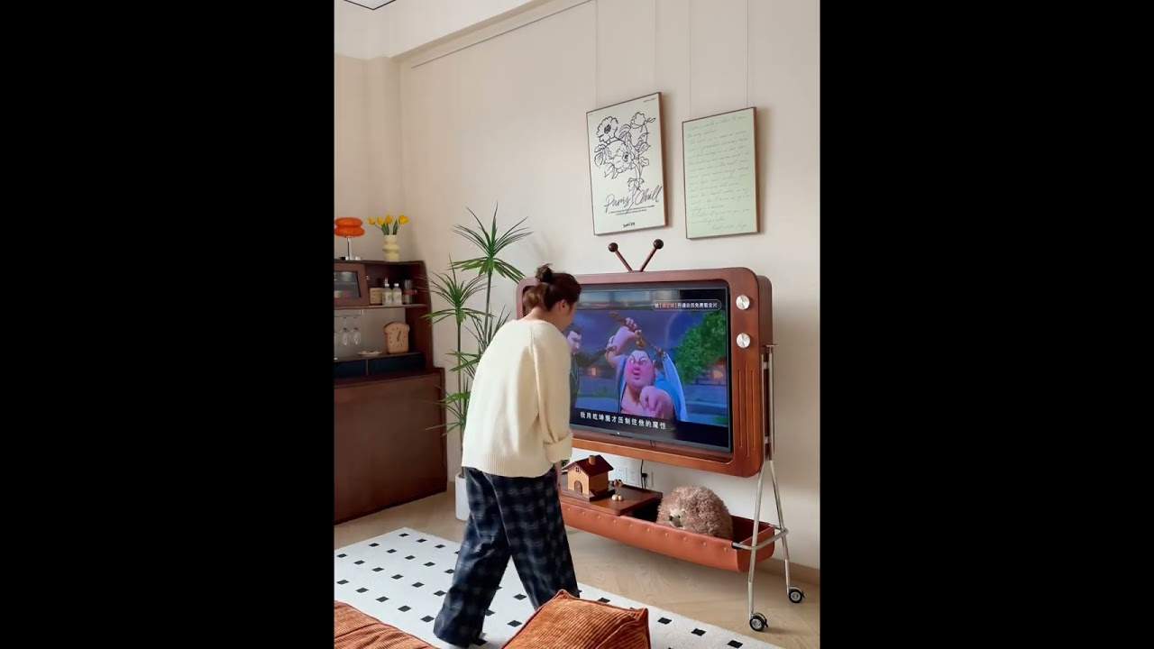 🌟Nordic Retro Mobile TV Cabinet!