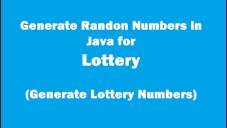 Generate random number for lottery( Mega Millions) using Java.... screenshot 4