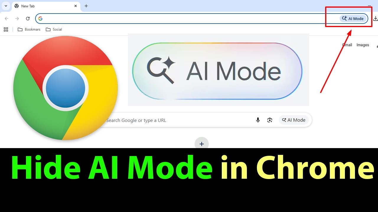 How to Hide AI Mode from Chrome Address Bar? - YouTube