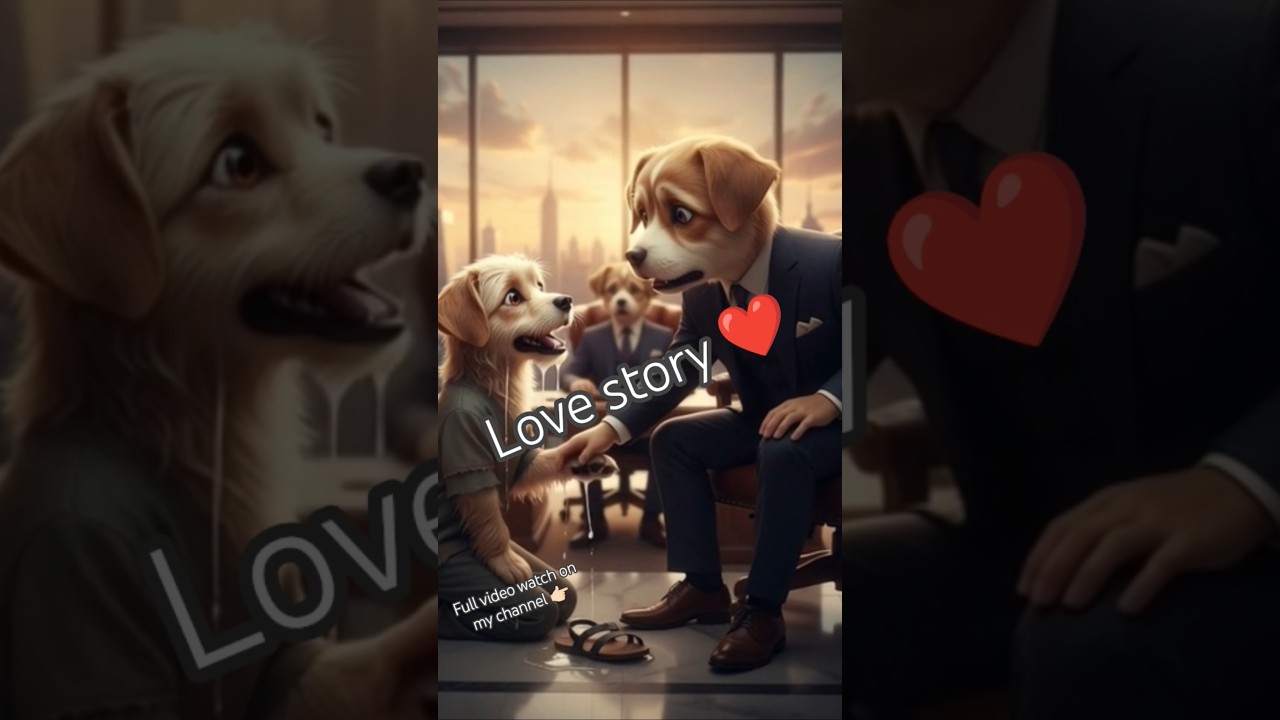 Cute Puppy Love Story ❤️❤️ | मेहनत ने बदल दी किस्मत || #shorts  #cartoon #viral