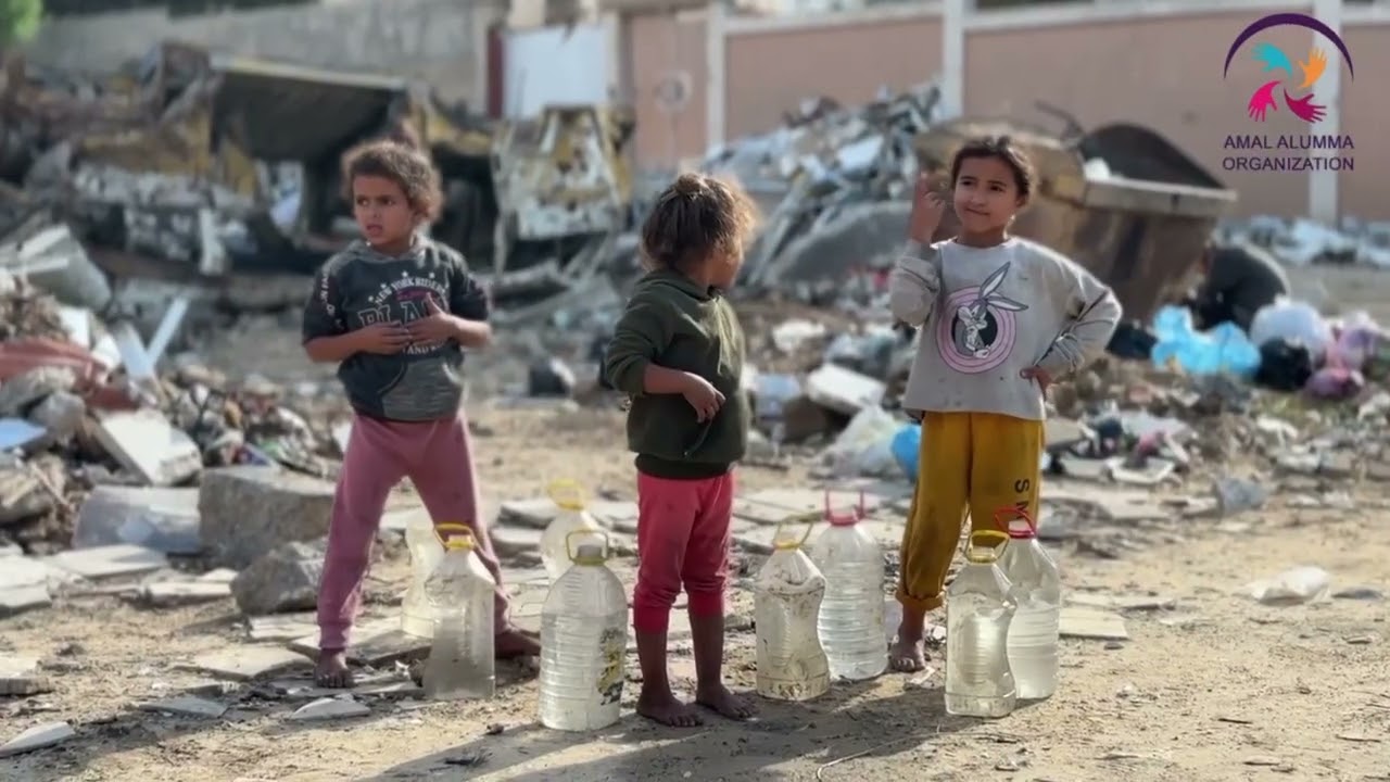 Amal Alumma arrives first to relieve Gaza’s thirst.