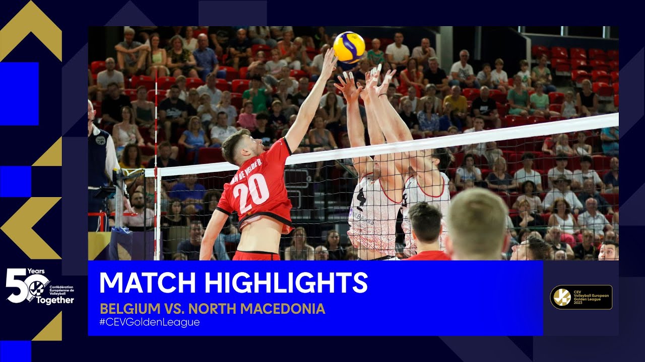 Highlights Belgium vs. North Macedonia CEV Volleyball European