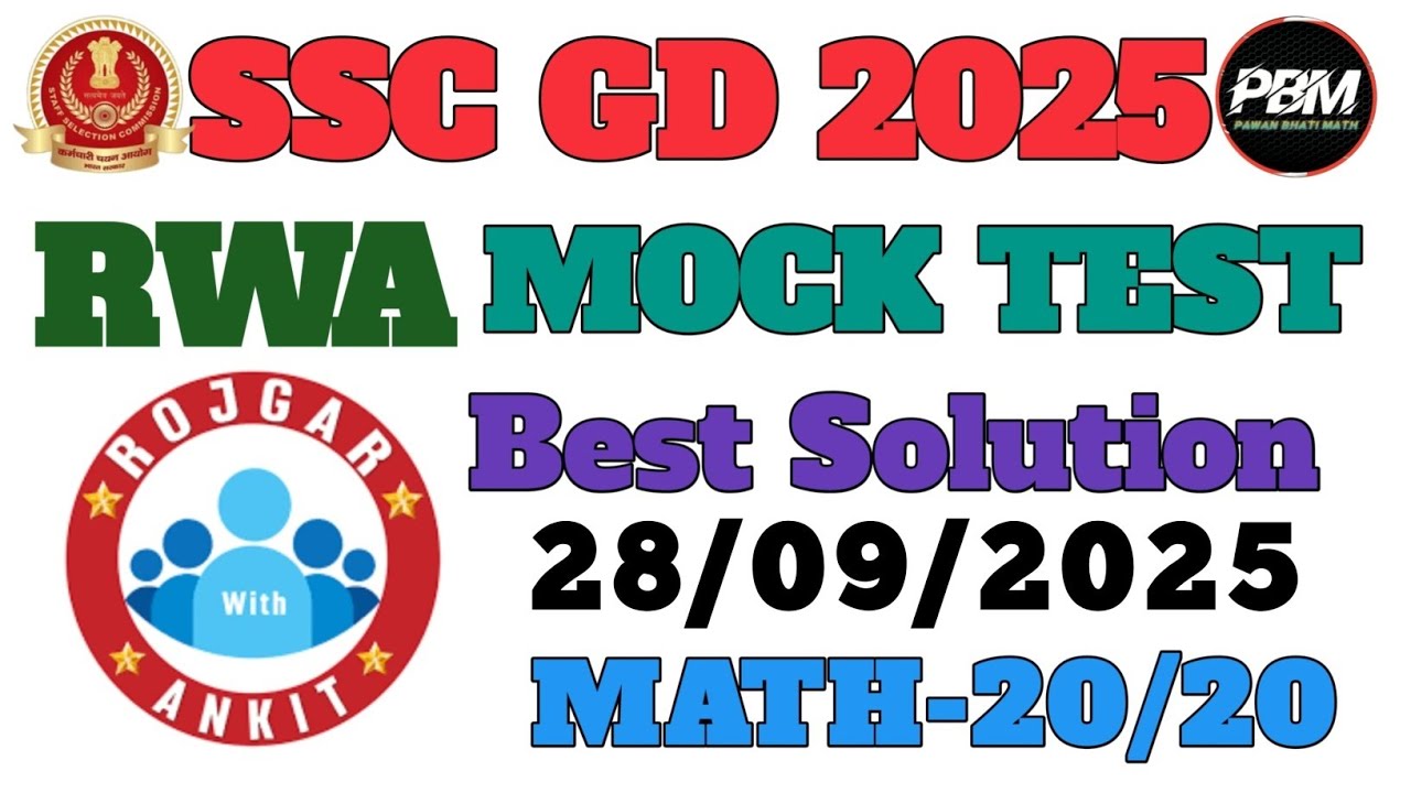 Rojgar With Ankit SSC GD |28-09-2025| Weekly Mock Test Solution