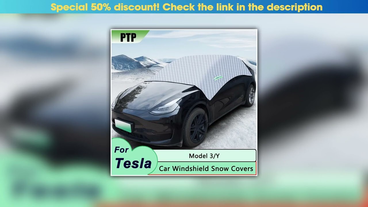Unboxing Car Windshield Covers for Tesla Model 3/Y Outdoor Snow Shield Winter Snowproof Half Car Co